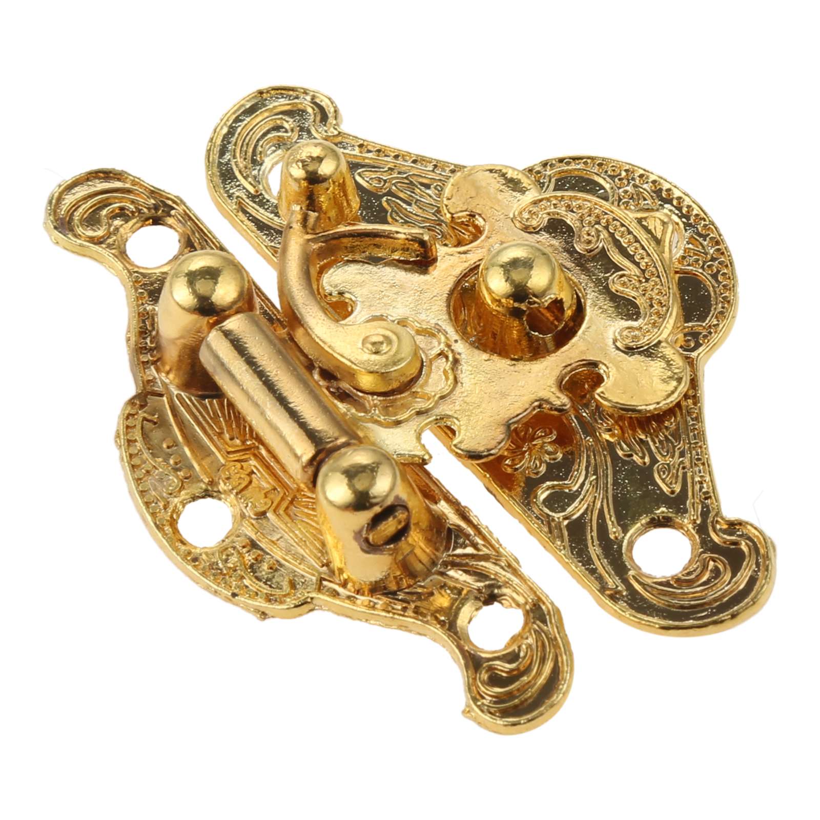 Furniture Joinery Hardware - 2 Pcs Antique Gold Box Hasp