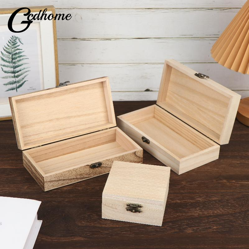 Furniture Hardware Wood - Rustic Vintage Style Wooden Storage Box