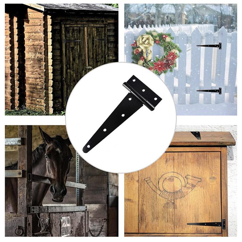 2Pcs Heavy Duty T-Shaped Galva - Furniture Hardware Black 评论和价格