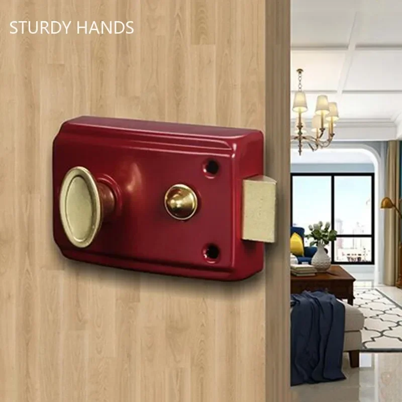 Exterior Door Retro Red Locks  - Furniture Hardware 评论和价格