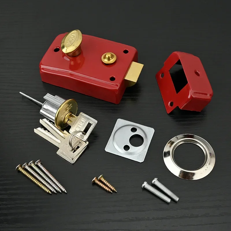 Exterior Door Retro Red Locks  - Furniture Hardware 评论和价格