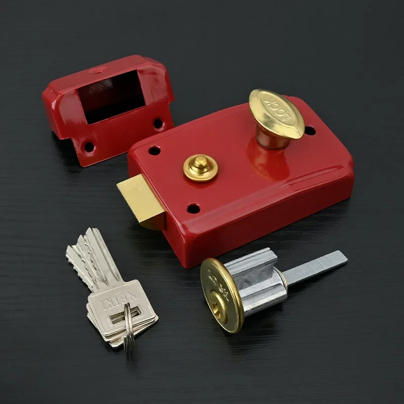Exterior Door Retro Red Locks  - Furniture Hardware 评论和价格