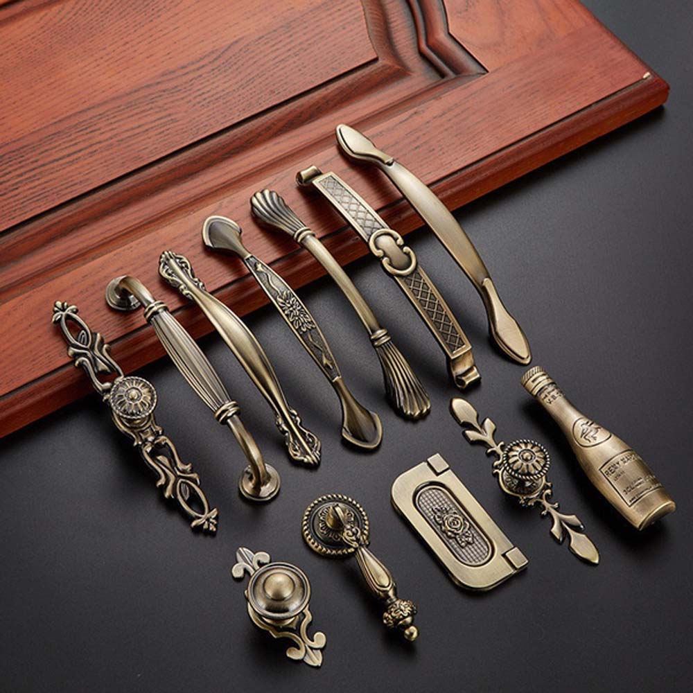 Vintage Bronze Wardrobe Dresse - Furniture Hardware Handles 评论和价格