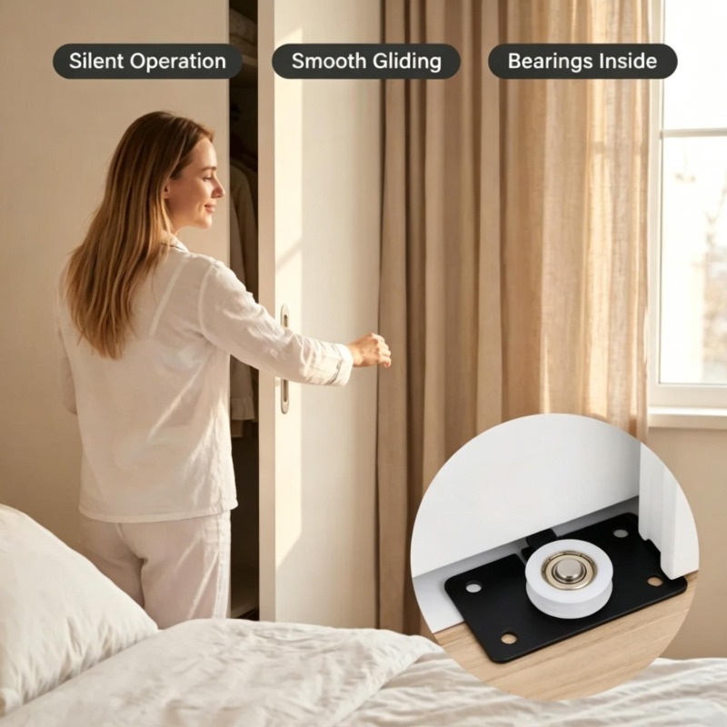 Silent Sliding Door Roller Nyl - Furniture And Hardware Supplies 评论和价格