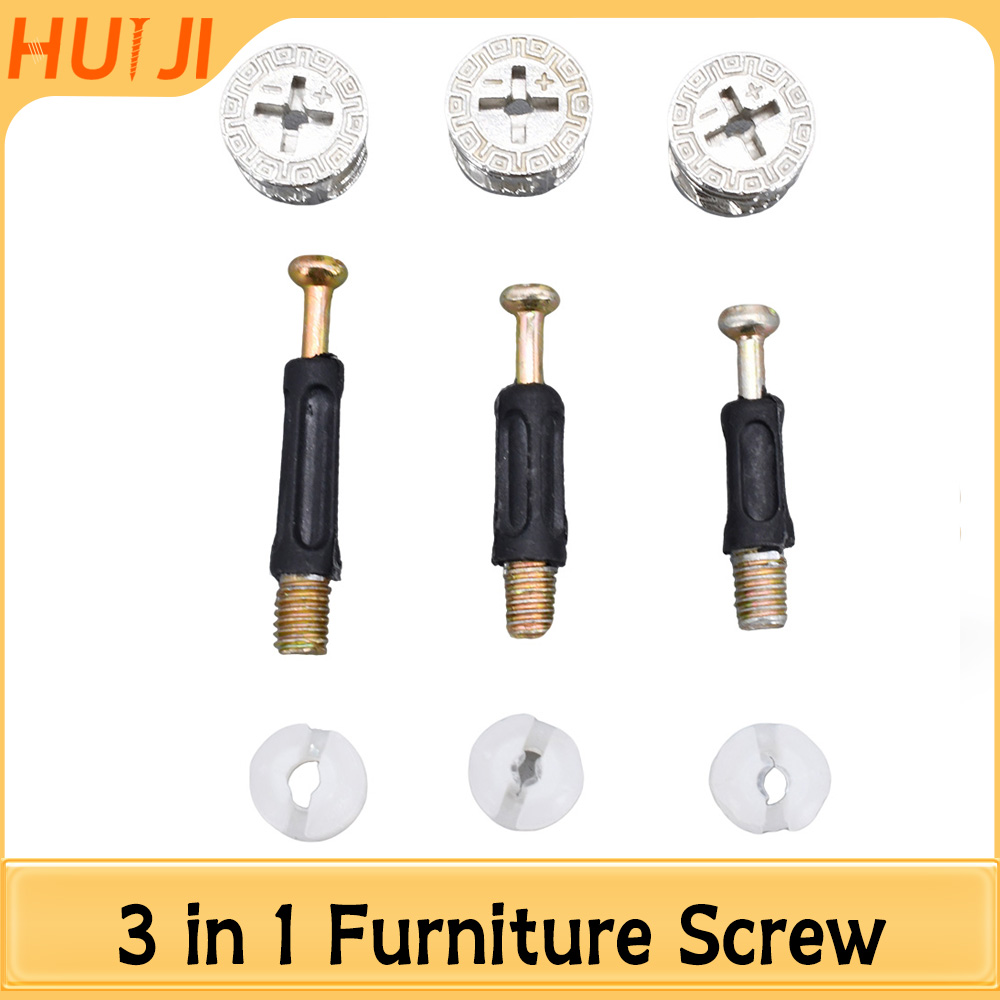 50/100Pcs 3 in 1 Furniture Con - Furniture Joinery Hardware 评论和价格