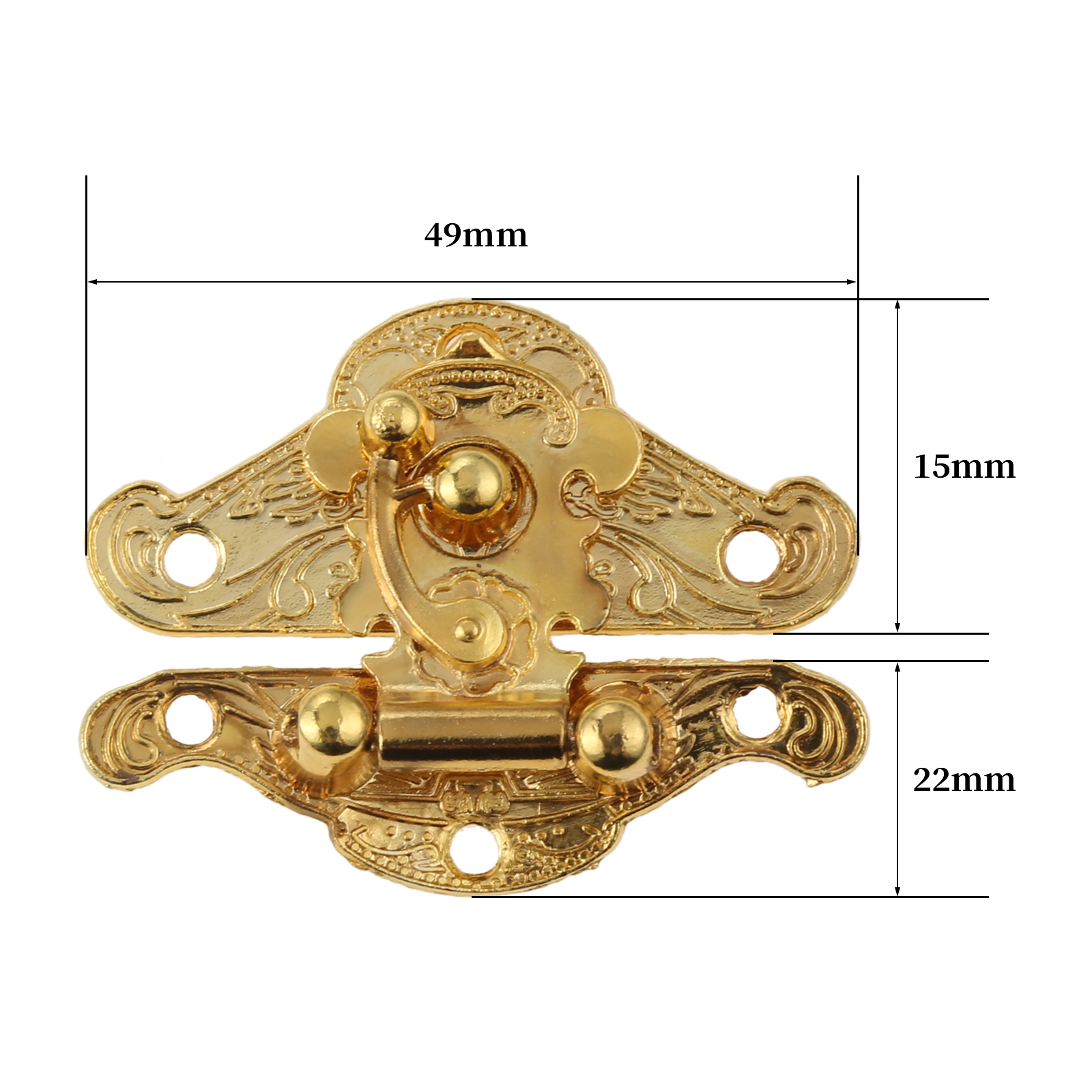 2 Pcs Antique Gold Box Hasp Lo - Furniture Joinery Hardware 评论和价格