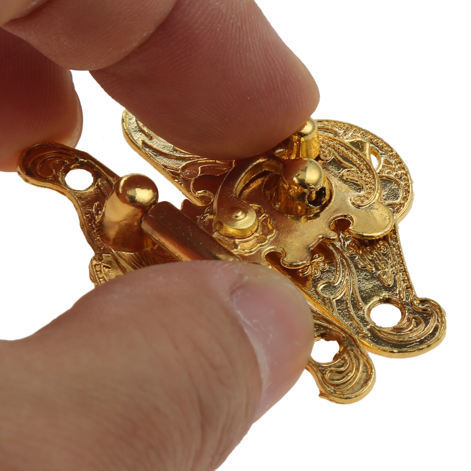 2 Pcs Antique Gold Box Hasp Lo - Furniture Joinery Hardware 评论和价格