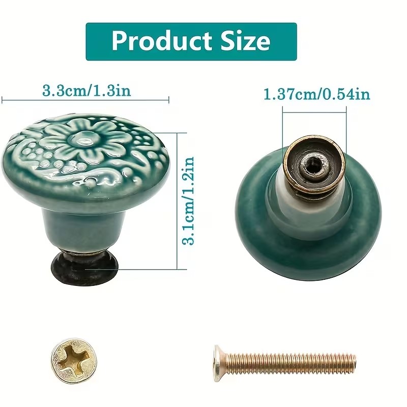 12pcs Ceramic Cabinet Knobs, F - Furniture Hardware Manufacturer 评论和价格