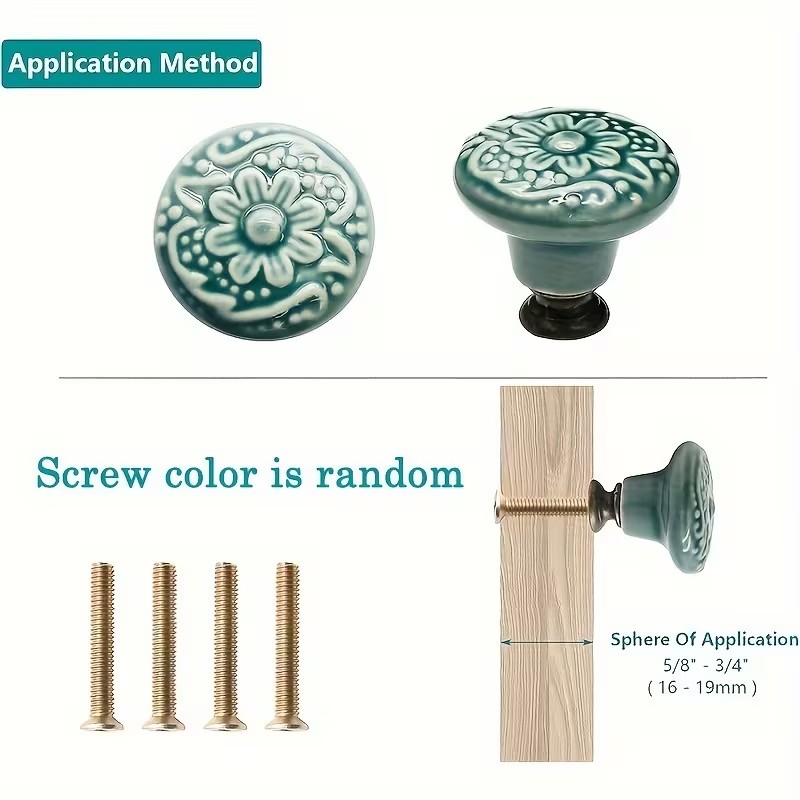 12pcs Ceramic Cabinet Knobs, F - Furniture Hardware Manufacturer 评论和价格