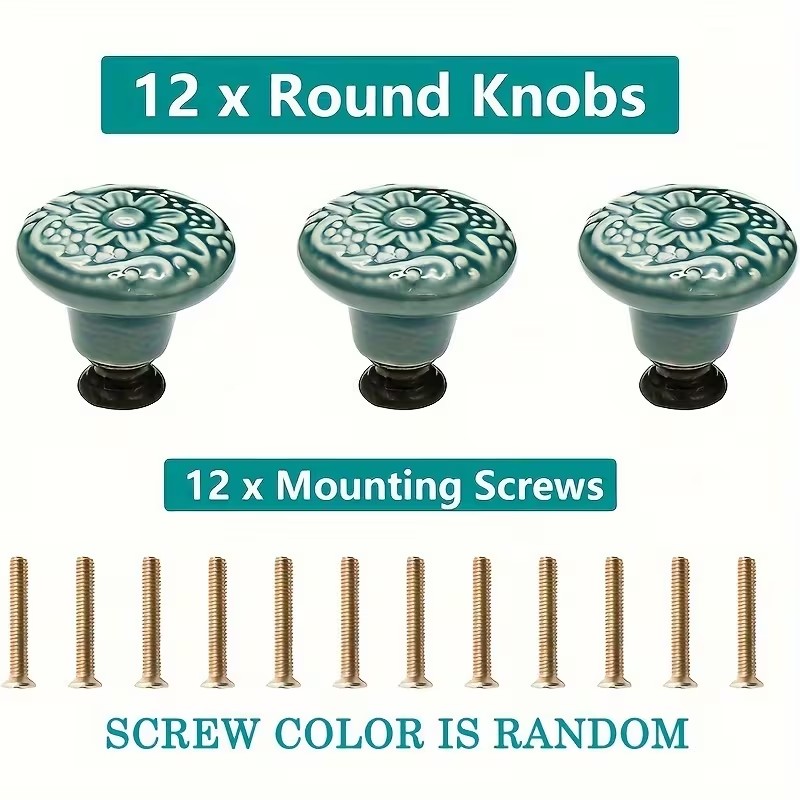 12pcs Ceramic Cabinet Knobs, F - Furniture Hardware Manufacturer 评论和价格
