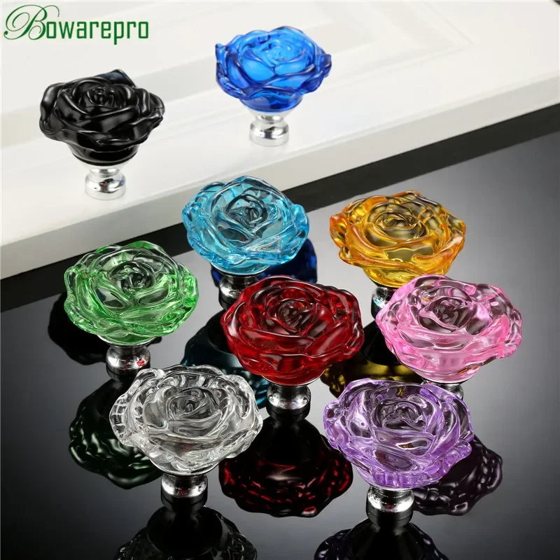 bowarepro 50MM Crystal Rose Gl - Furniture Hardware Handles 评论和价格