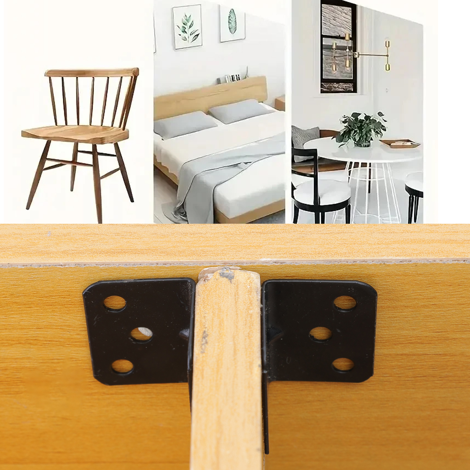 10/30pcs Black L-shaped Right  - Furniture Hardware Black 评论和价格