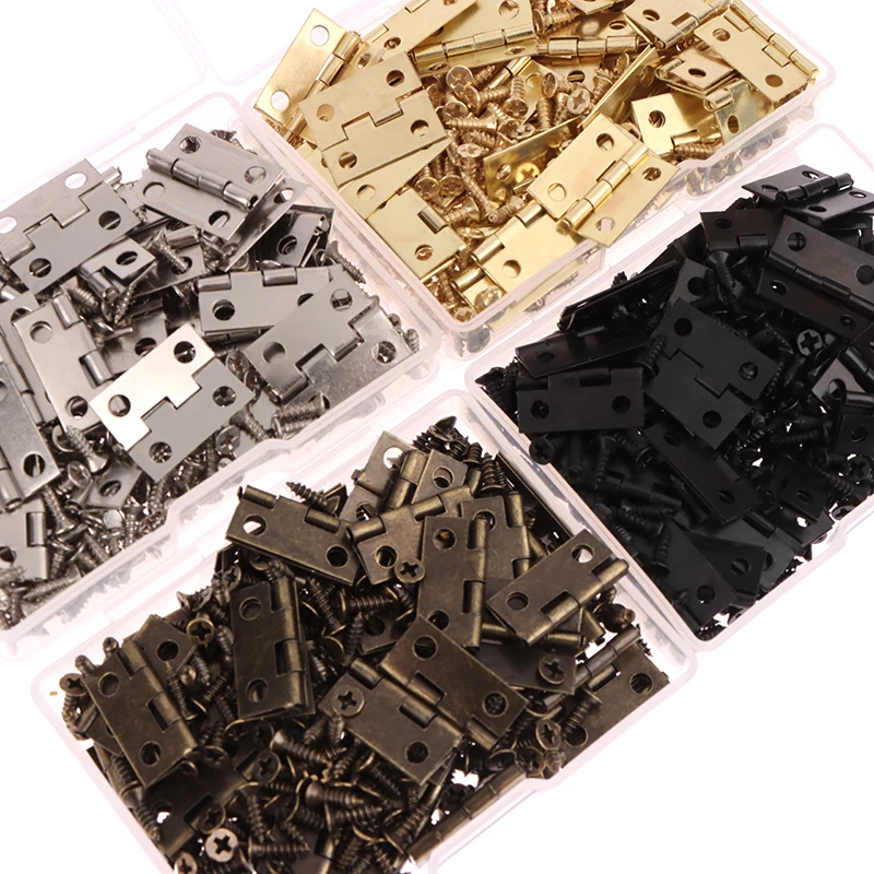 50pcs/box Hinges + 200 Screws  - Furniture Hardware Black 评论和价格
