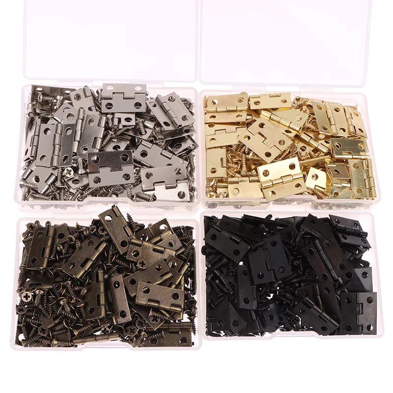 50pcs/box Hinges + 200 Screws  - Furniture Hardware Black 评论和价格