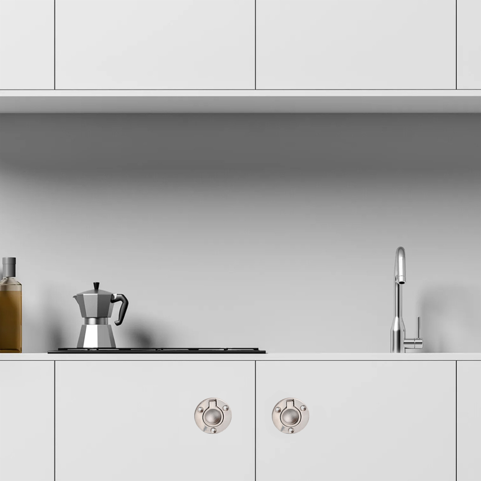 2Pcs 316 Stainless Steel Flush - Furniture Hardware Handles 评论和价格