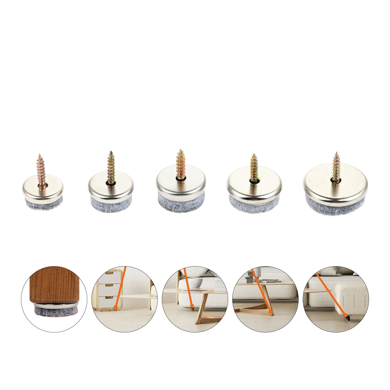 10Pcs Gray Furniture Felt Glid - Furniture Hardware Wood 评论和价格