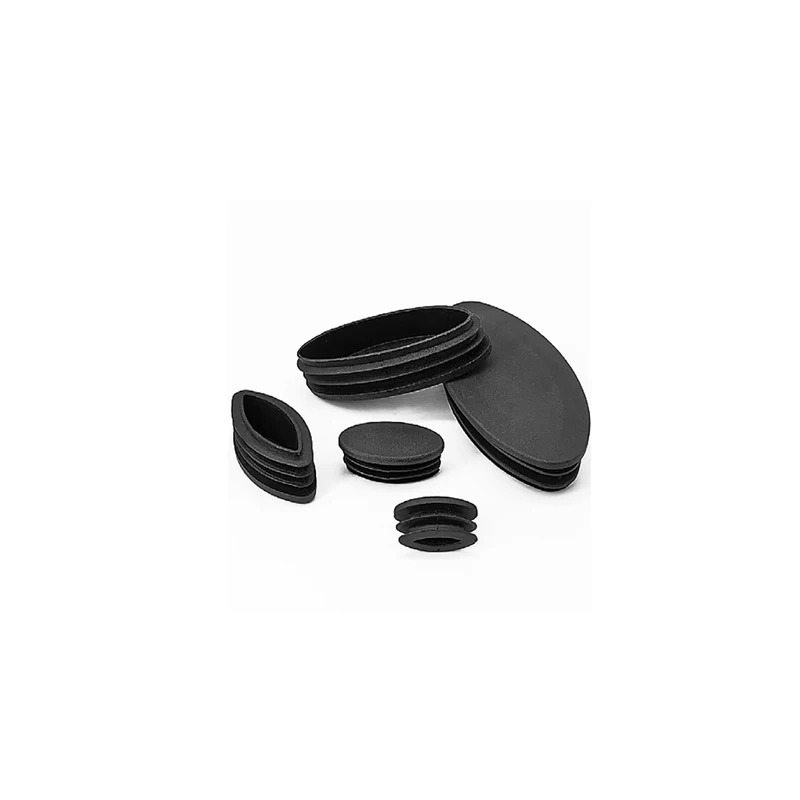Black Plastic Olive Shape Tube - Furniture Hardware Black 评论和价格