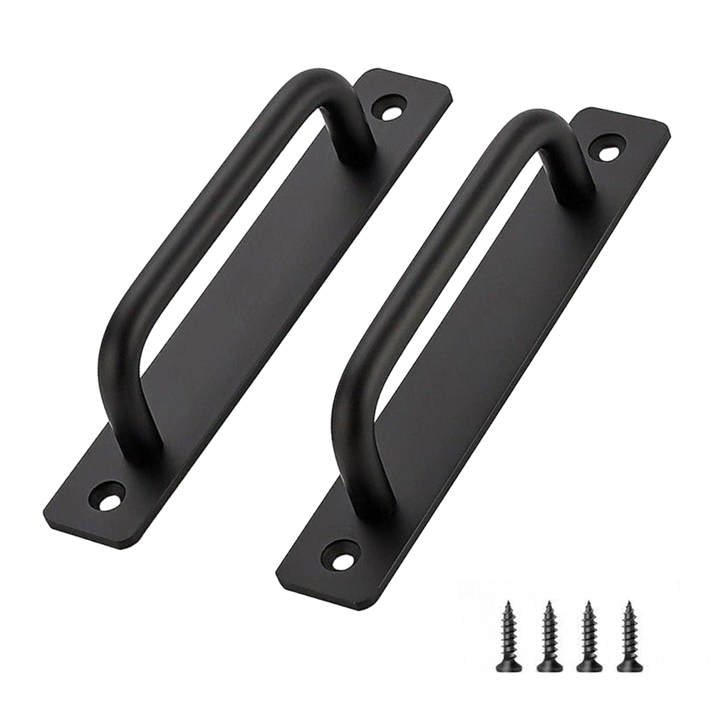 2Pcs Door Pull Handles Alumini - Furniture Hardware Black 评论和价格